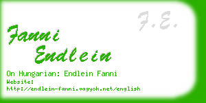 fanni endlein business card